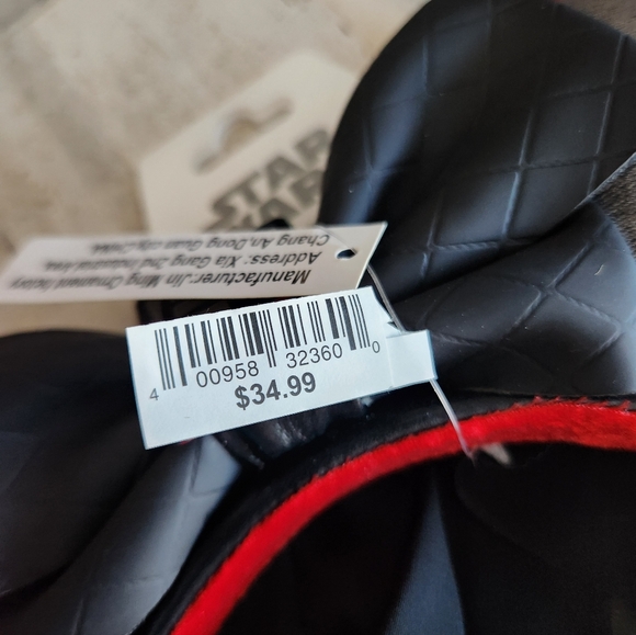 Darth Vader Black and Red Mouse Ears Headband - NWT - Picture 3 of 3